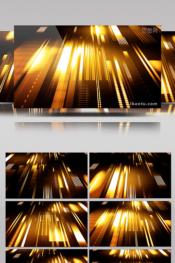 金色炫酷粒子方格展示背景led大屏视频图片