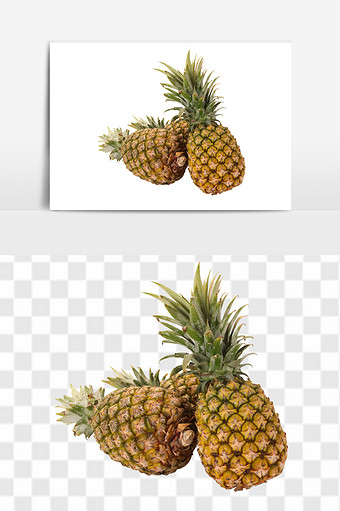 新鲜水果菠萝元素图片