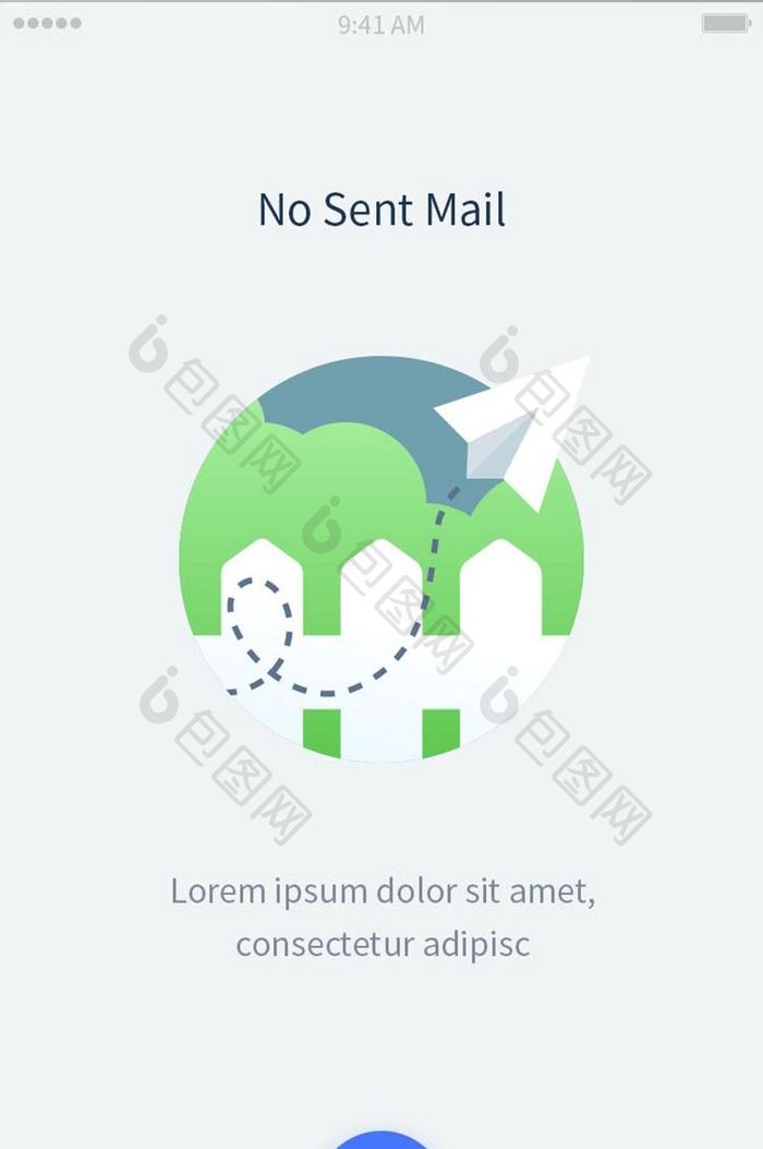 手机APP无信息无邮件无内容界面设计模板