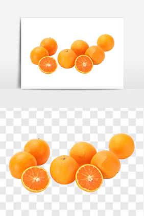 新鲜橘子橙子水果元素