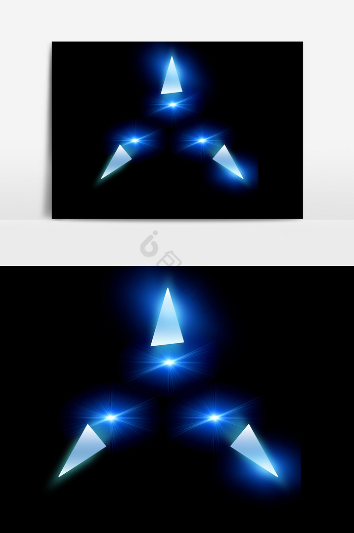 促销蓝光三角形PSD图片
