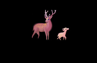 动物小鹿插画元素图片