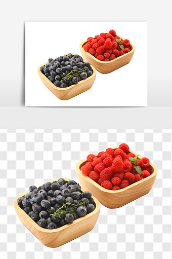 新鲜蓝莓覆盘子果蔬系列素材图片