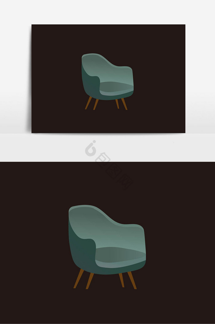 椅子插画图片