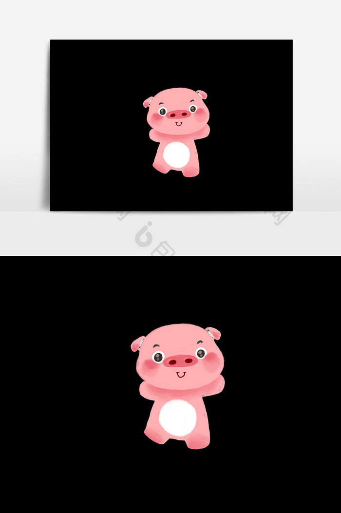粉色小猪可爱卡通动物