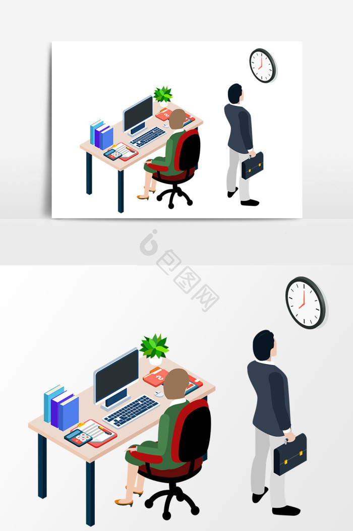 卡通办公室图片-卡通办公室素材免费下载-包图网