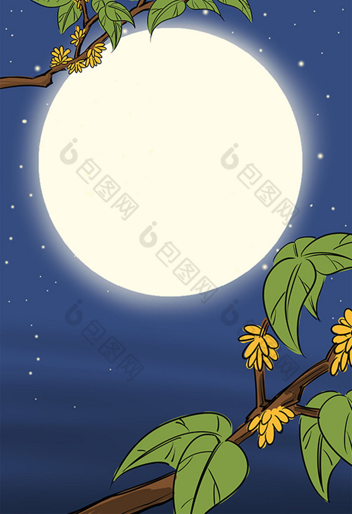 月圆之夜插画