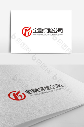 红橙大气时尚K字母金融保险logo标志图片