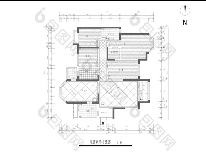 CAD家装地面装饰图