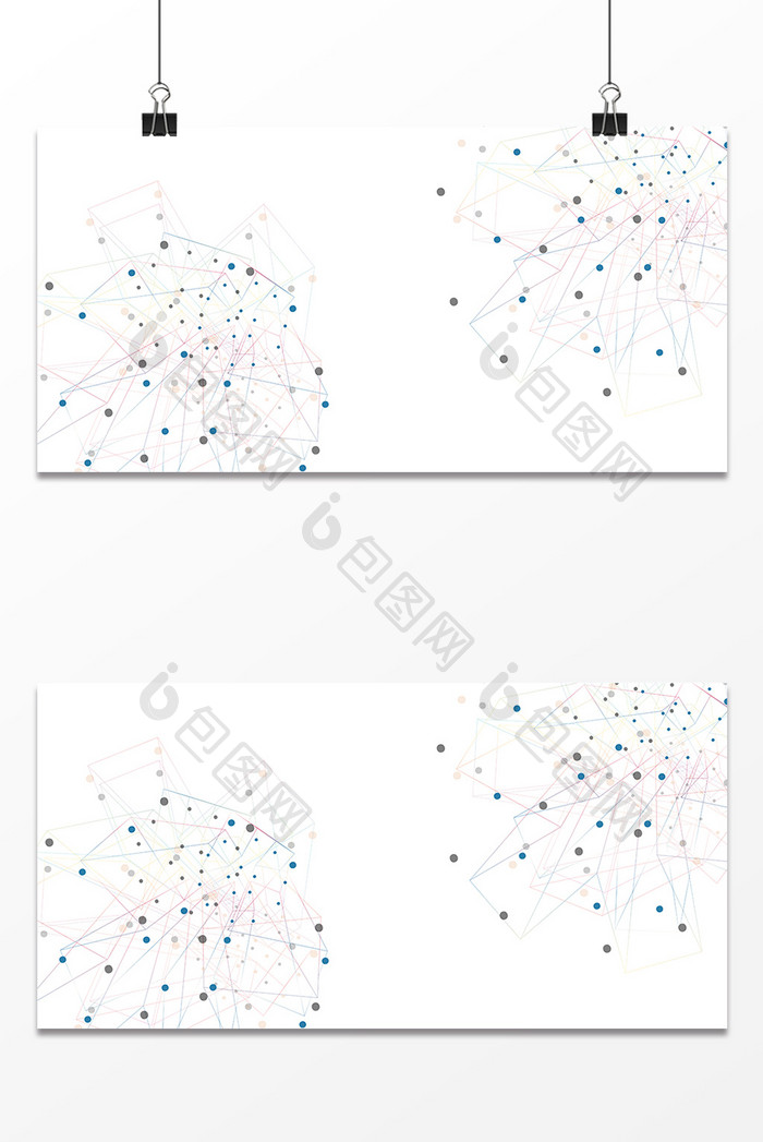 炫酷点线色彩背景