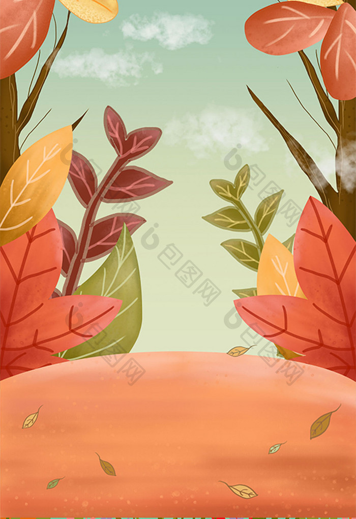 植物背景插画元素