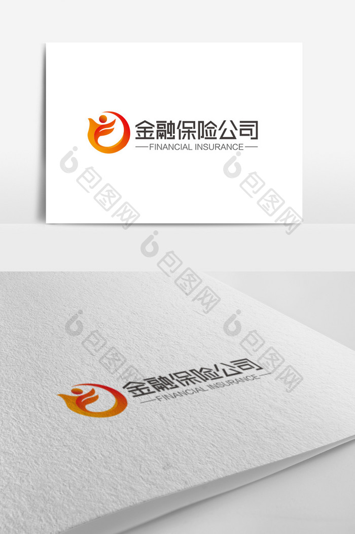 红橙时尚大气F字母金融保险logo标志