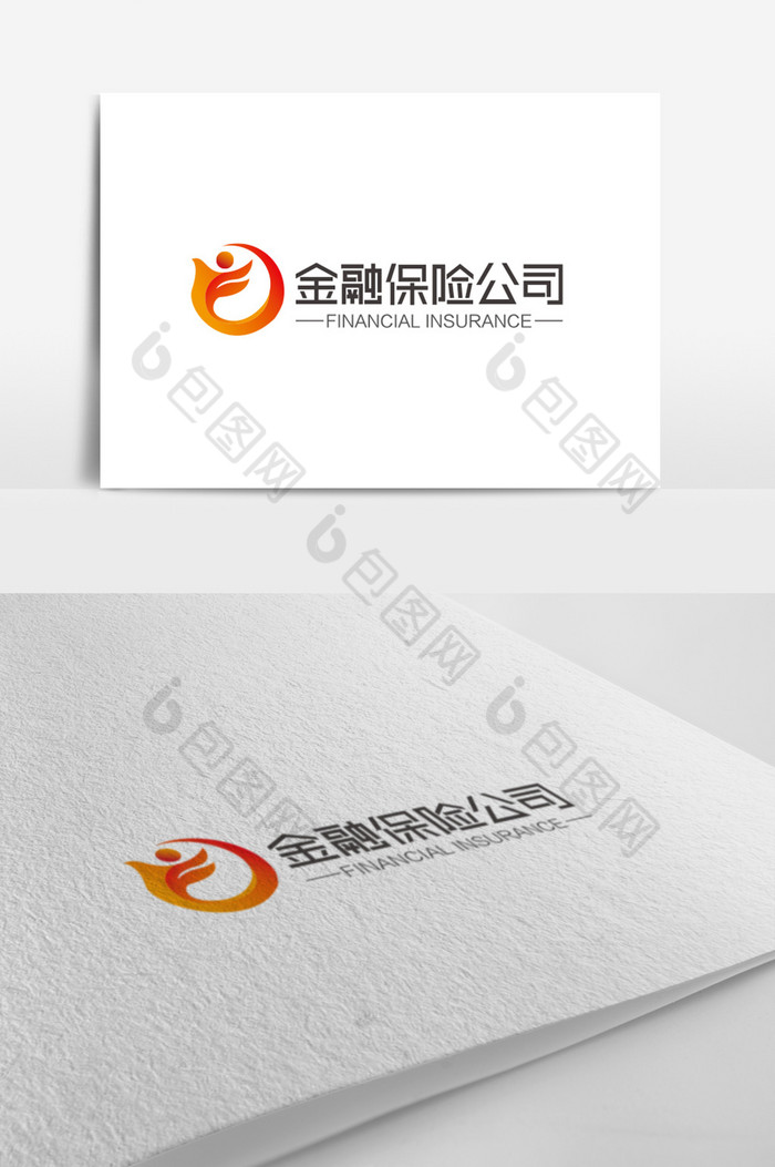 红橙F字母金融保险logo标志图片图片