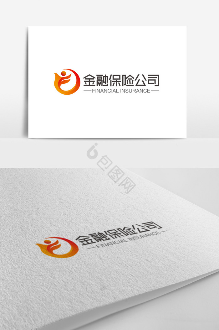 红橙F字母金融保险logo标志图片