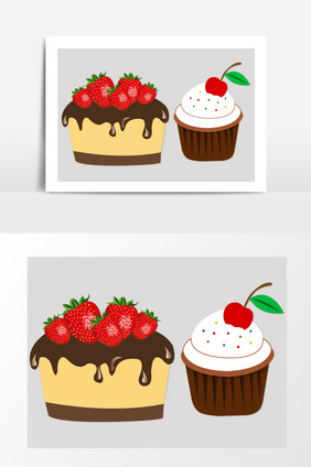 巧克力蛋糕草莓水果蛋糕