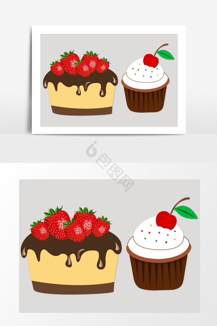 巧克力蛋糕草莓水果蛋糕图片