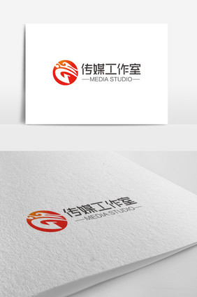 时尚大气G字母传媒工作室logo标志