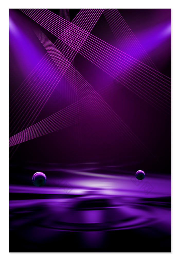 科技紫色舞台光效广告设计背景图