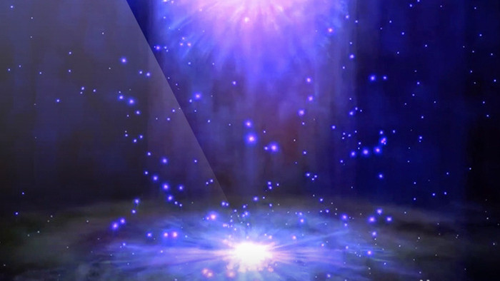 紫色粒子光效掉落梦幻背景视频素材