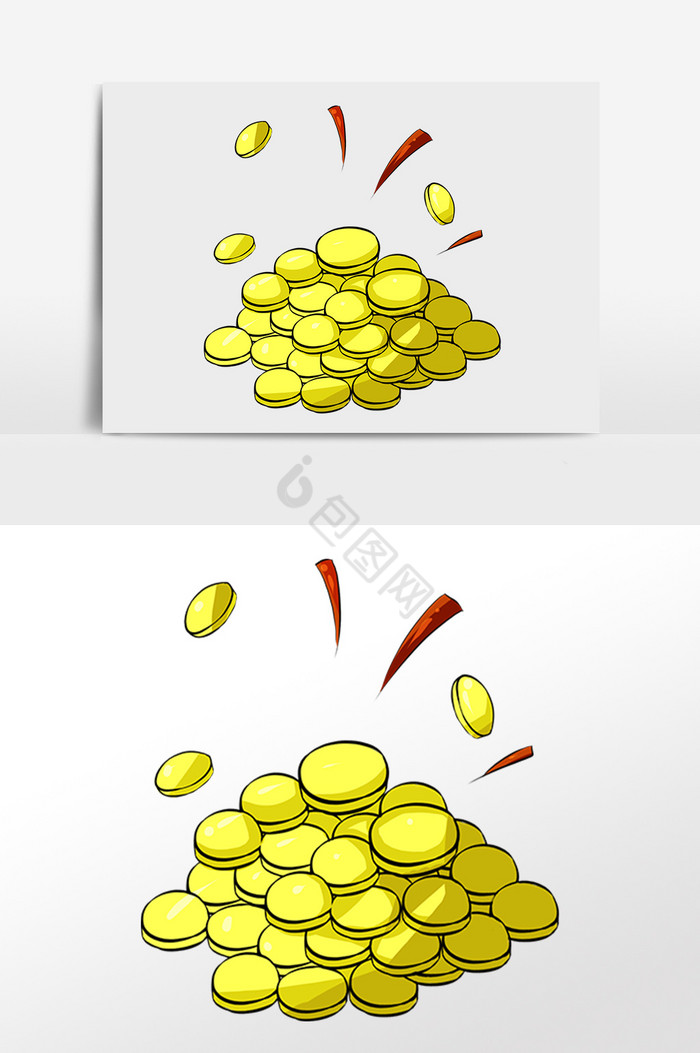 促销活动金币插画图片