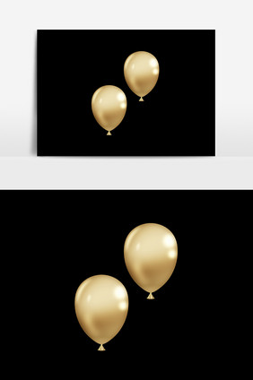 金色气球设计元素