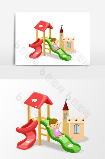 卡通儿童乐园设计元素图片