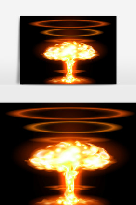 火山爆发爆炸烟火元素