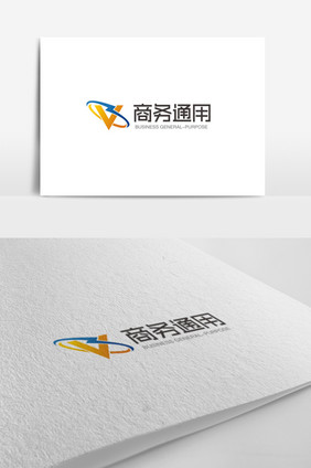 时尚大气V字母商务通用logo标志