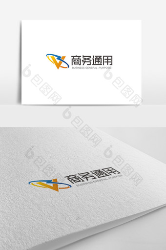 时尚大气V字母商务通用logo标志图片