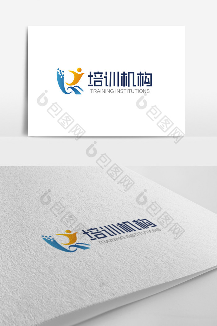 蓝橙培训机构logo标志图片图片