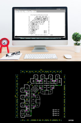 公寓楼层平面图CAD平面图纸