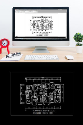 住宅楼房标准层楼层图纸CAD图纸