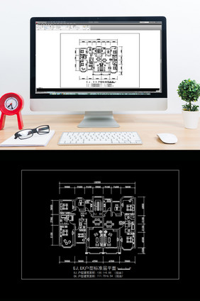 住宅楼房标准层CAD图纸楼层平面图