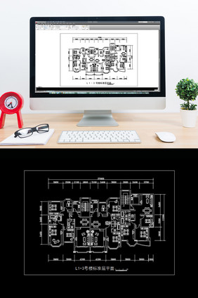 住宅楼房楼层平面图CAD图纸