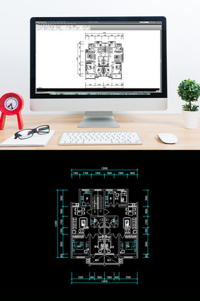 一梯两户大户型CAD户型图纸