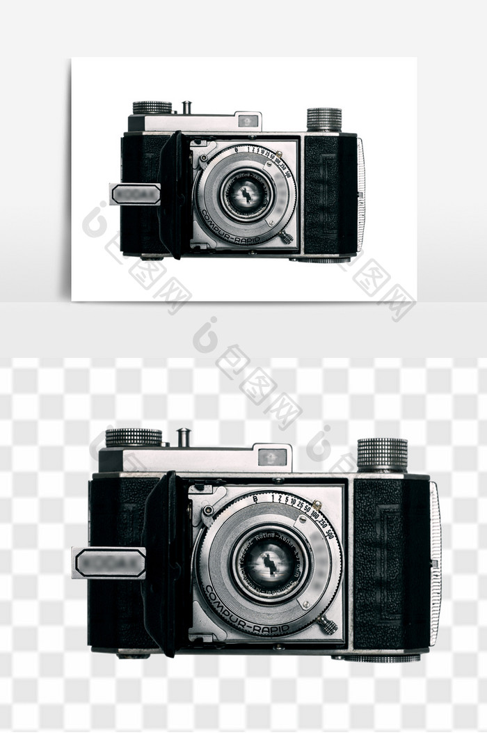 黑色复古胶卷相机png素材