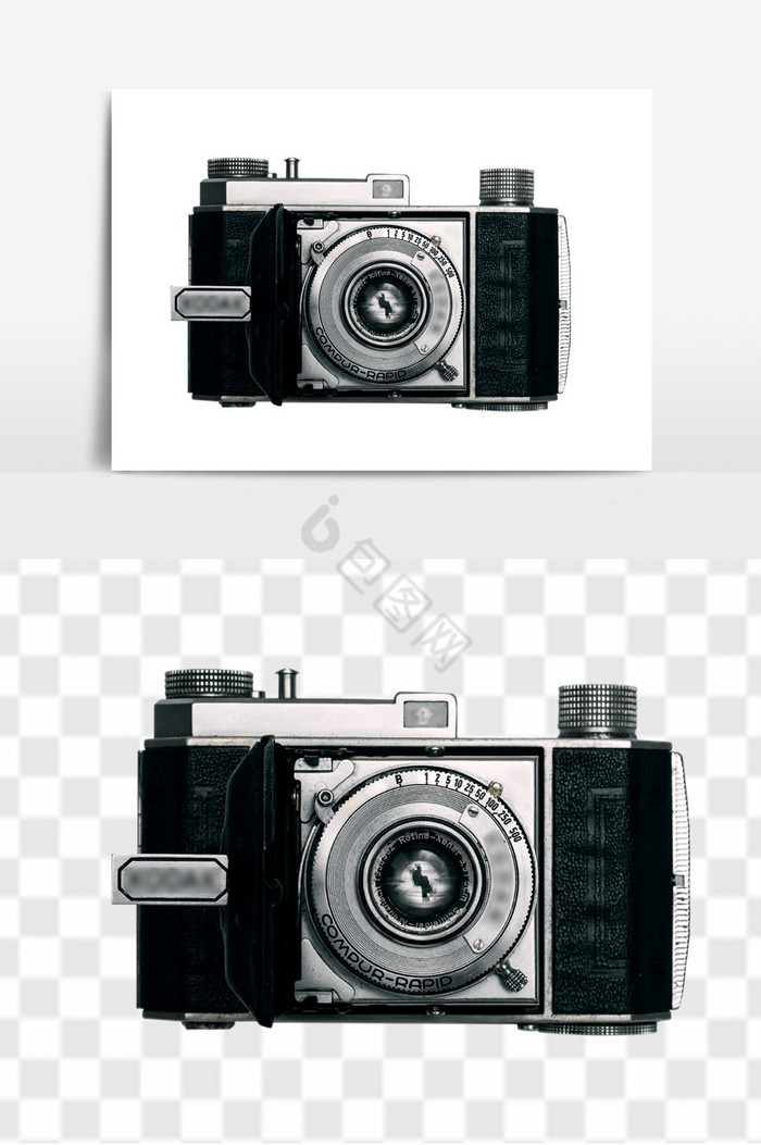 黑色复古胶卷相机png图片