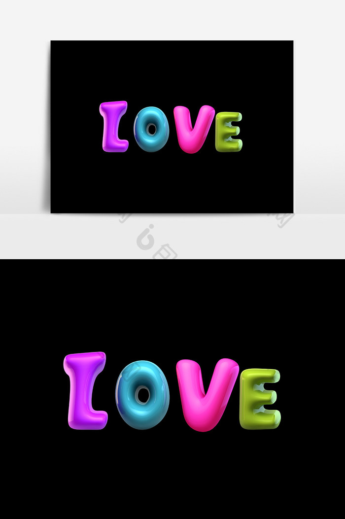 love字母设计元素