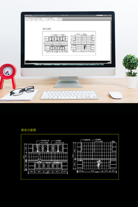 时尚现代家居厨房橱柜CAD设计图纸