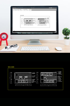 现代时尚家居厨房立面CAD图纸
