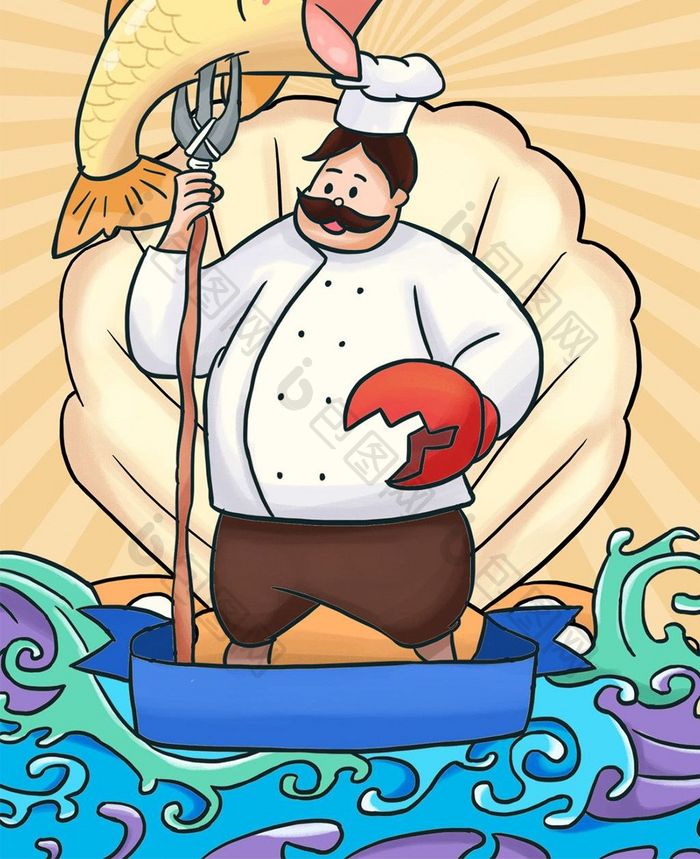 世界厨师日大师宣传手机海报