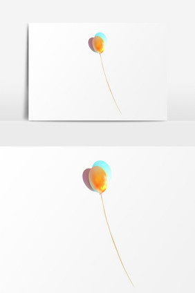 彩色气球PSD素材