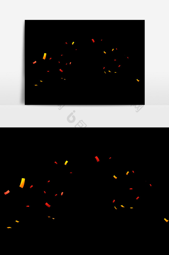 彩色礼花碎片PSD图片图片