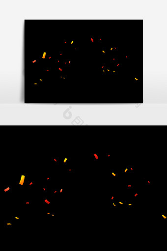 彩色礼花碎片PSD素材图片