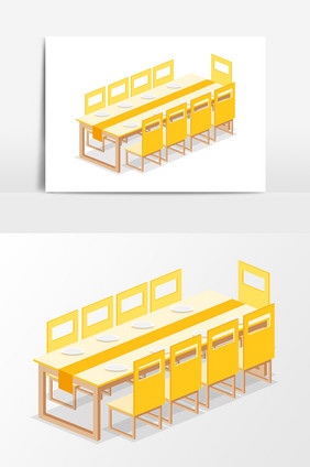 卡通手绘餐桌设计元素