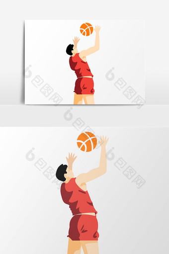 打篮球运动设计元素图片