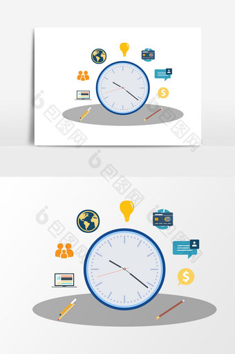 卡通钟表设计元素图片