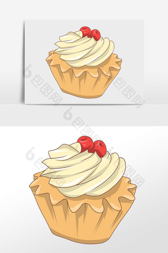 手绘美味糕点蛋糕插画元素图片