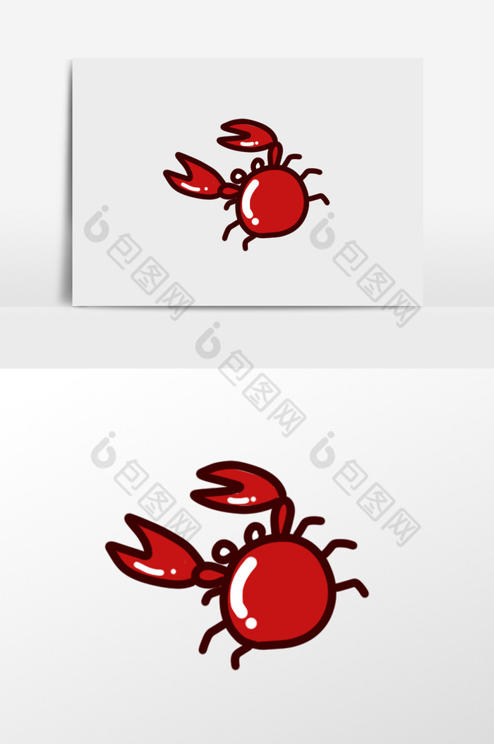 螃蟹插画图片图片