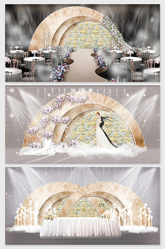 梦幻玫瑰大理石主题婚礼效果图图片
